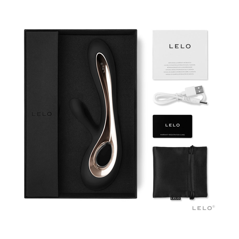 LELO SORAYA 2 Rechargeable Rabbit Vibrator Black-0