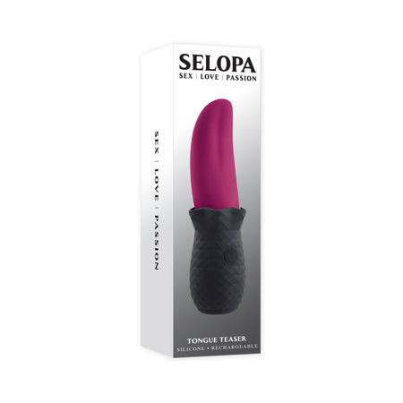 Selopa Tongue Teaser Vibe Rechargeable Silicone Pink Black-0