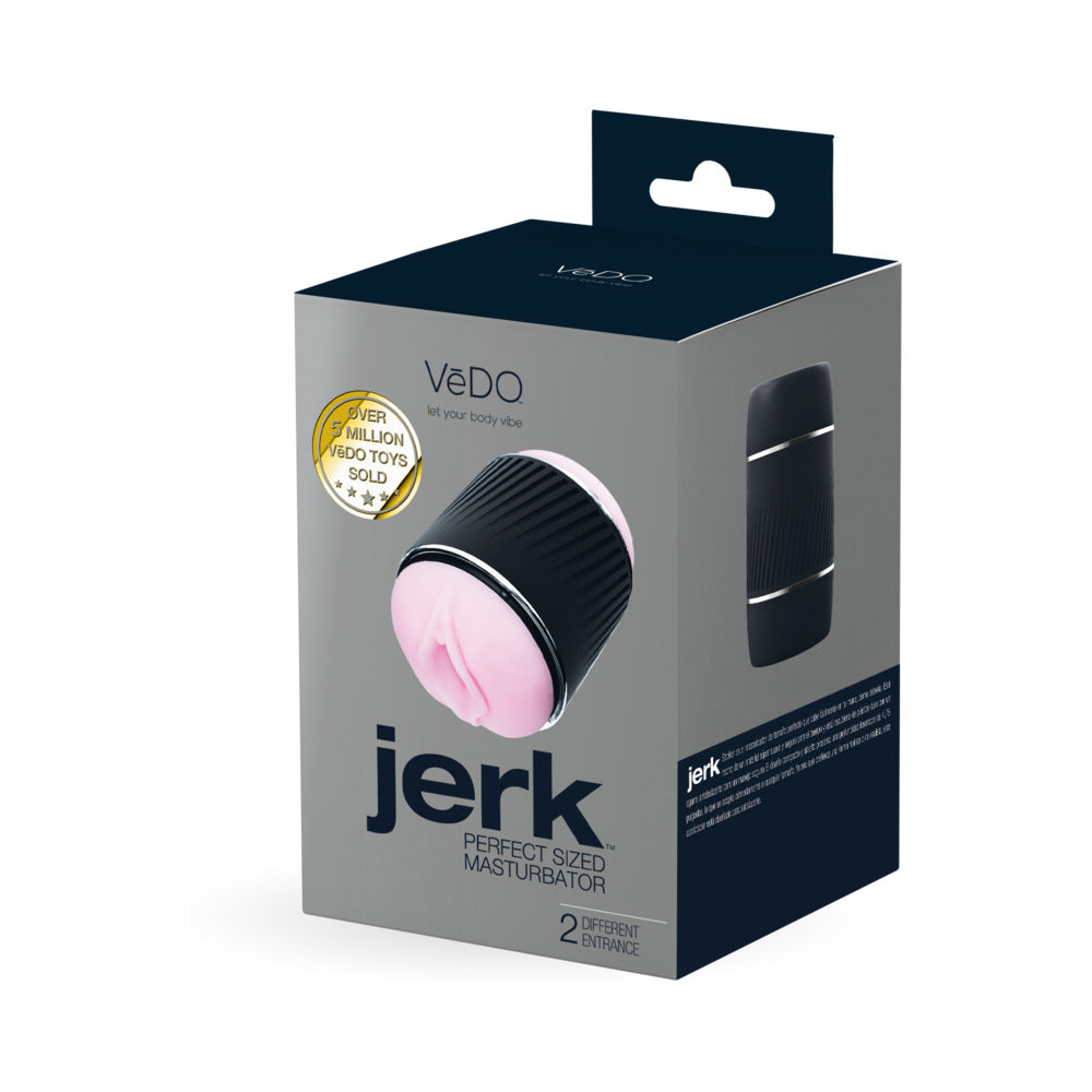 VeDO Jerk Masturbation Sleeve Black with Pink Sleeve-0