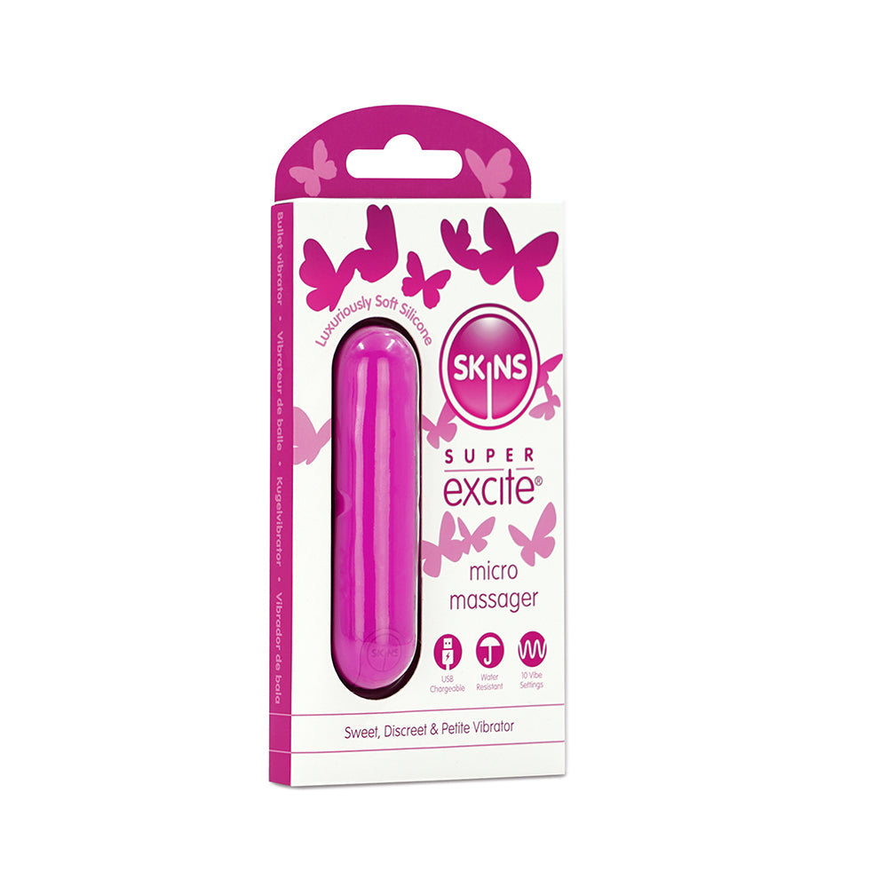 Skins Super Excite Rechargeable 10 Functions Bullet Pink-0
