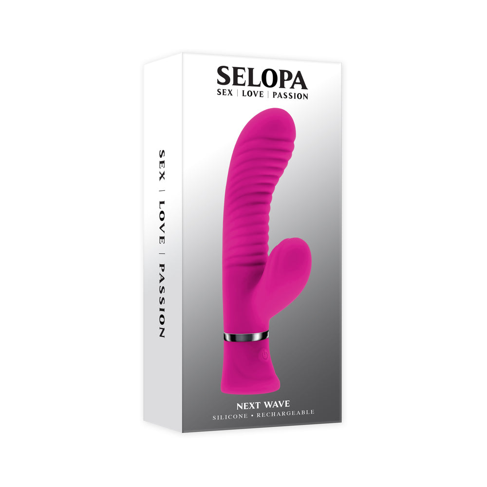 Selopa Next Wave Rechargeable Vibrating Dual Stimulator Silicone Pink-0