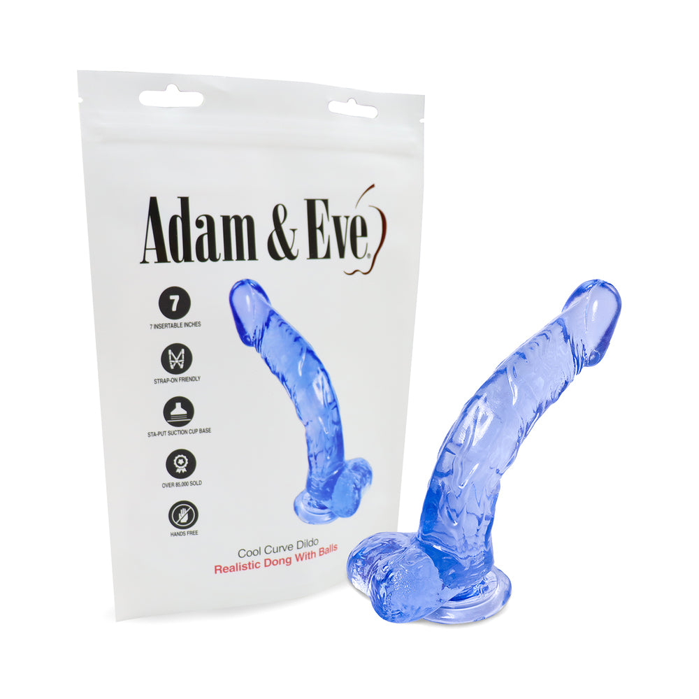 Adam & Eve Cool Curve Jelly Dildo (Bag Packaging)-0